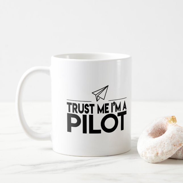 Funny Pilot Coffee Mug (With Donut)
