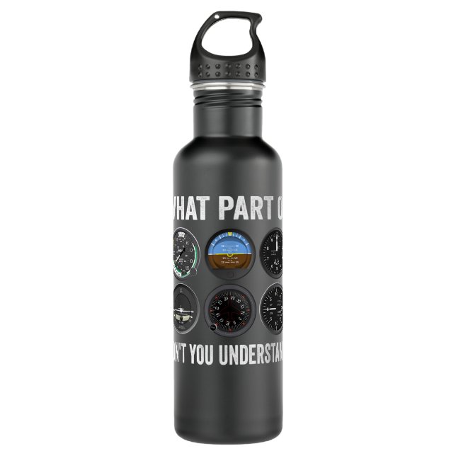 Funny Pilot Design For Men Women Aeroplane Airline 710 Ml Water Bottle (Front)