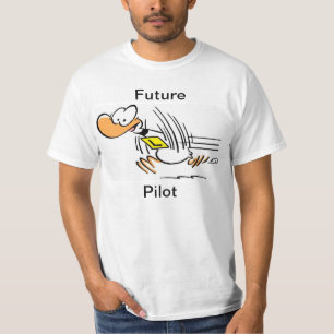 Funny Pilot Flying Cartoon Shirt