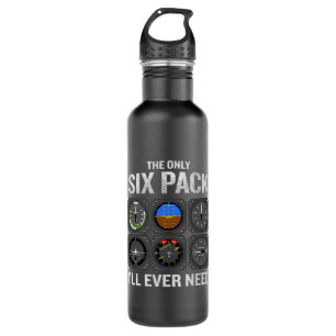 Funny Pilot Quote Cockpit Airplane Flight Intrumen 710 Ml Water Bottle