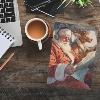Funny Pilot Santa Custom Photo Christmas Holiday Card