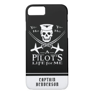 Funny Pilot Skull Aeroplanes Pirate Humour   iPhone 8/7 Case