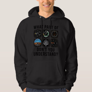 Funny Pilots Art Men Women Airline Instruments Hoodie