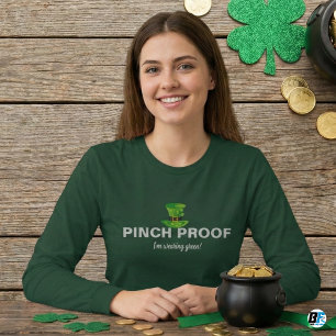 Funny Pinch Proof I'm Wearing Green St. Patrick's T-Shirt
