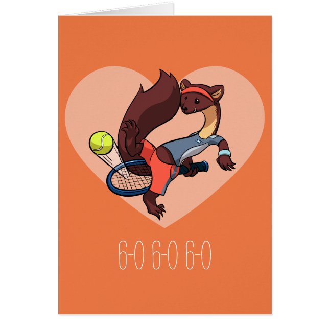 Funny Pine Marten Perfect Match Valentine's Tennis (Front)