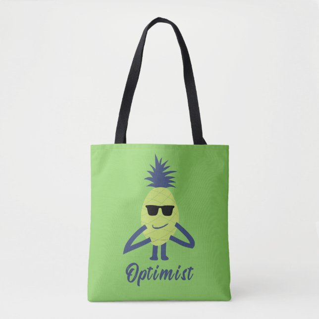 Funny pineapple art tote bag (Front)