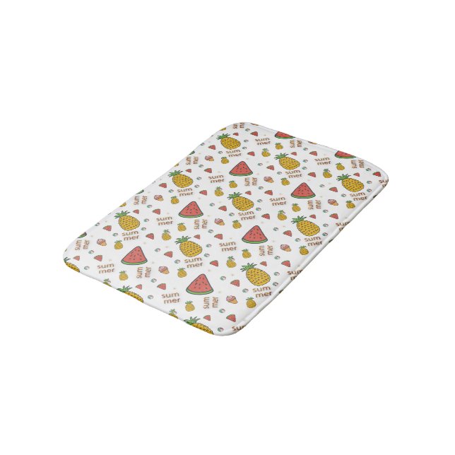 funny pineapple bath mat (Angled)