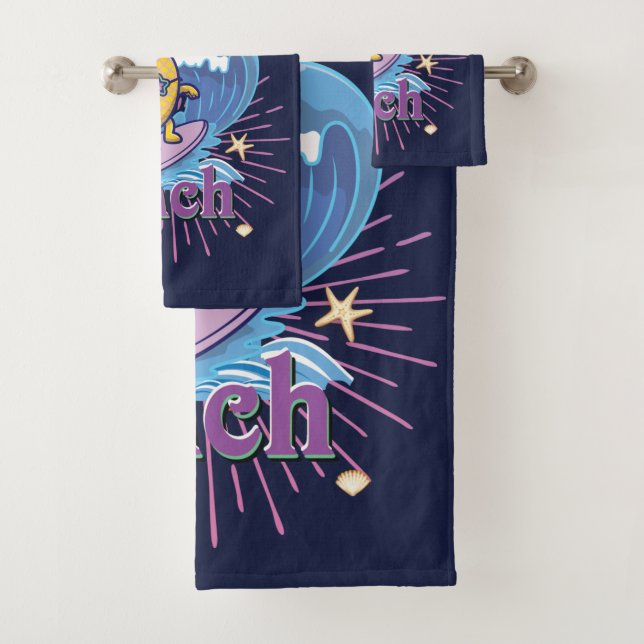funny pineapple bath towel set (Insitu)