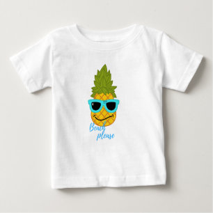 Funny Pineapple Chilling With Summer Sunglasses   Baby T-Shirt
