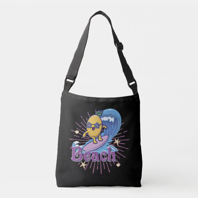 funny pineapple crossbody bag (Front)