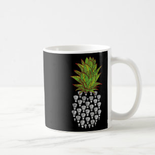 Funny Pineapple Distressed Design Badminton Sport Coffee Mug