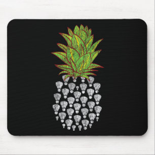 Funny Pineapple Distressed Design Badminton Sport Mouse Pad
