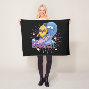 funny pineapple fleece blanket