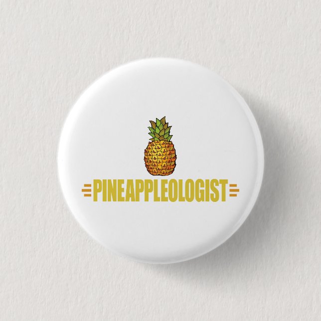 Funny Pineapple Lover 3 Cm Round Badge (Front)