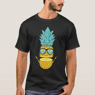 Funny Pineapple Summer Sunglasses Hawaiian T-Shirt