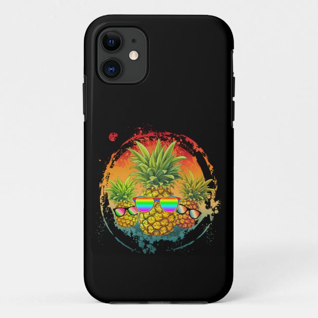 Funny Pineapple Summer Vibes Case-Mate iPhone Case (Back)