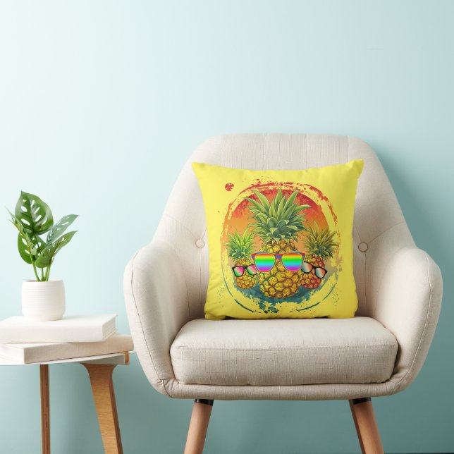 Funny Pineapple Summer Vibes Cushion (Chair)