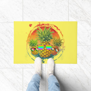 Funny Pineapple Summer Vibes Doormat