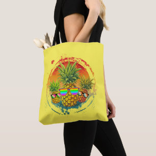 Funny Pineapple Summer Vibes Tote Bag