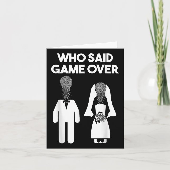Funny Pineapple Swinger Gift Wedding Bride Groom M Card (Front)