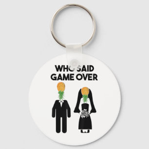 Funny Pineapple Swinger Gift Wedding Bride Groom M Key Ring