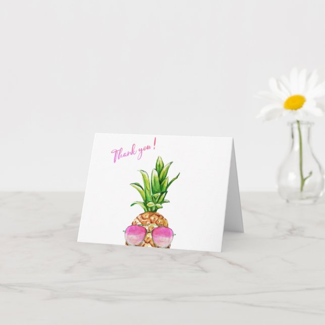 Funny Pineapple Thank you card (Small Plant)