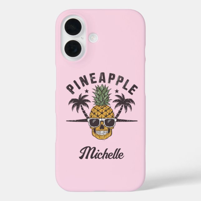 Funny Pineapple wearing sunglasses Personalised    Case-Mate iPhone Case (Back)