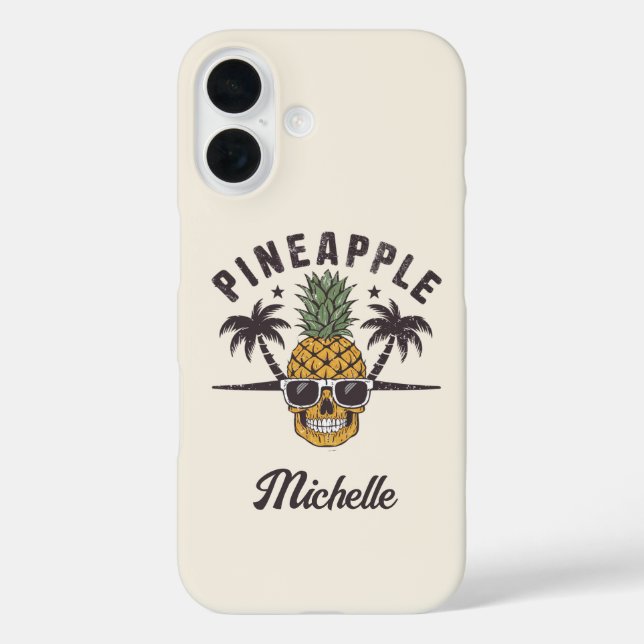 Funny Pineapple wearing sunglasses Personalised    Case-Mate iPhone Case (Back)
