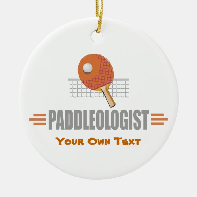Funny Ping Pong Lover Ceramic Ornament (Front)