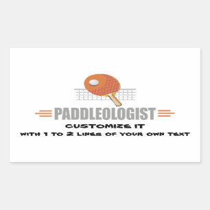 Funny Ping Pong Rectangular Sticker