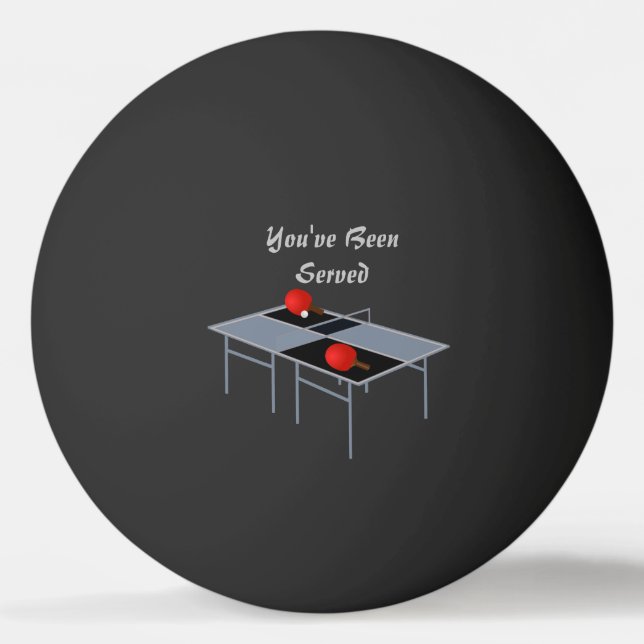 Funny Ping Pong Table Served Design, Ball (Front)