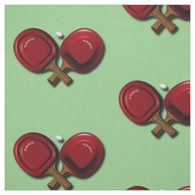 Funny Ping Pong Table Tennis Paddle With Oval Ball Fabric (Swatch)