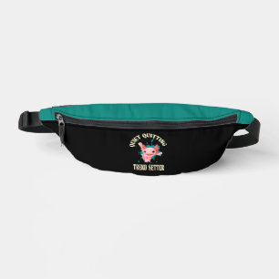 Funny Pink Axolotl Quiet Quitting Trend Setter Bum Bags