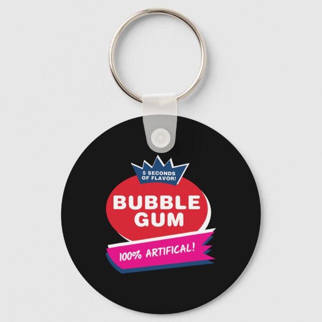 Funny Pink Bubble Gum Halloween Costume  Key Ring (Front)