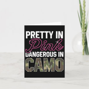 Funny Pink Camo Hunting Graphic Women Deer Buck Hu Card