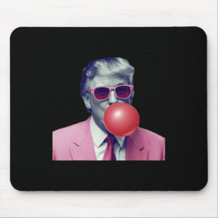 Funny Pink Donald Trump Bubble Gum Yum Tee Mouse Pad