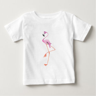Funny Pink Flamingo Baby T-Shirt