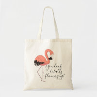 Funny Pink Flamingo Totally Flamazing Script Text