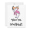 funny pink flamingo with foot in mouth