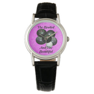 Funny Pink Lawn Bowls Bowled Beautiful Design, Watch