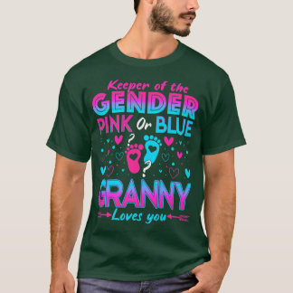 Funny Pink Or Blue Granny Loves You Gender Reveal  T-Shirt