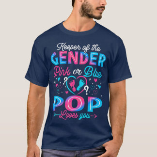 Funny Pink Or Blue Pop Loves You Gender Reveal Cut T-Shirt
