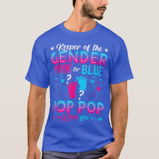 Funny Pink Or Blue Pop Pop Loves You Gender Reveal T-Shirt