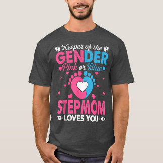 Funny Pink Or Blue Stepmom Loves You Gender Reveal T-Shirt