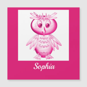 Funny Pink Owl Personalised kids