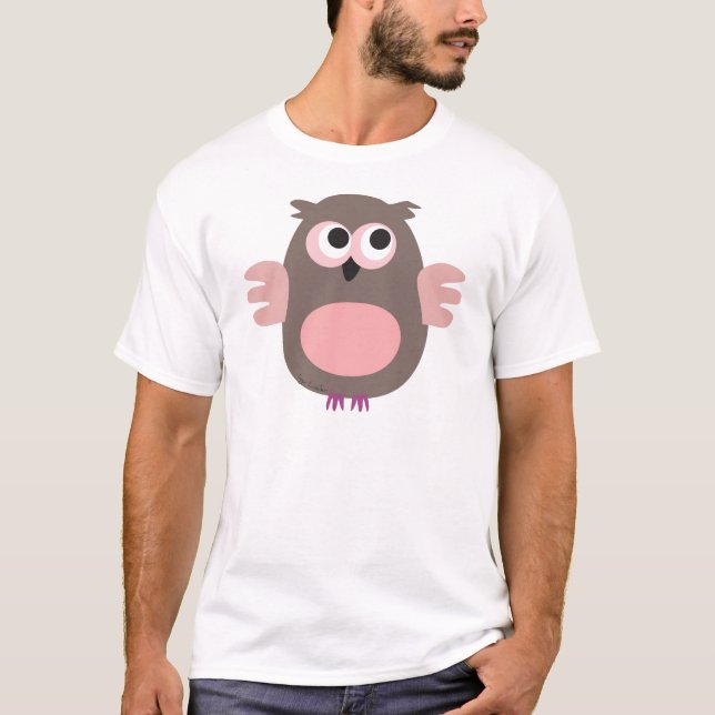 Funny pink owl T-Shirt (Front)