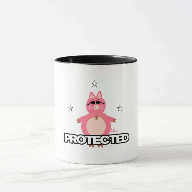 Funny pink pig mug (Center)