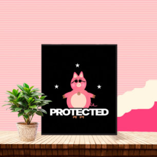 Funny pink pig poster