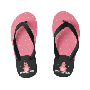 Funny pink piggy  kid's thongs