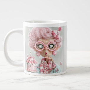 Funny Pink Sassy Aging Large Coffee Mug